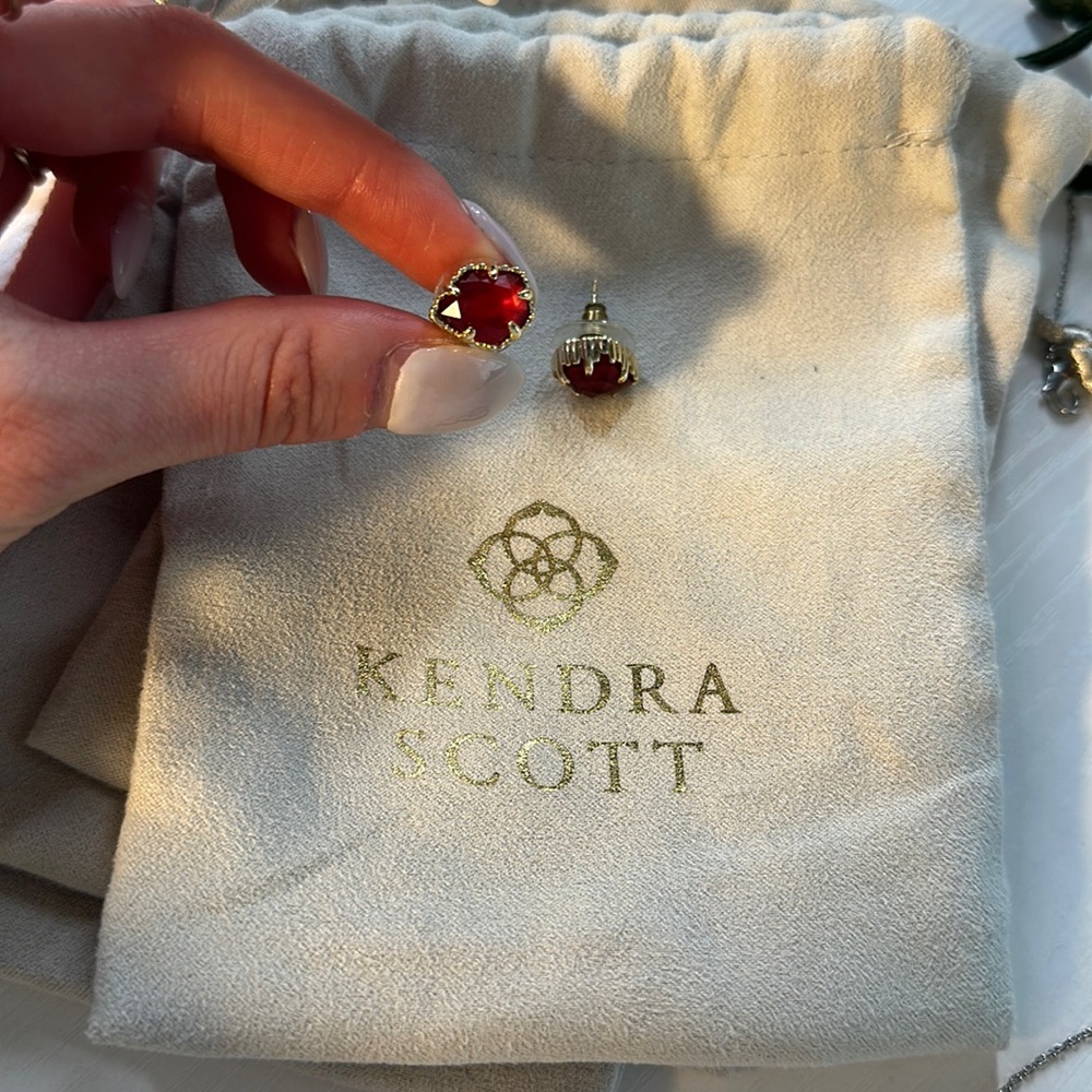 Deep Red Kendra Scott Studs